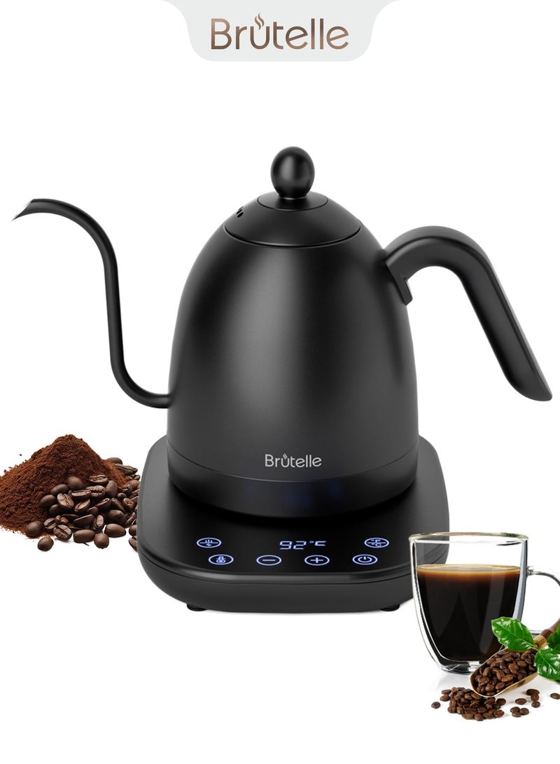 بريتيل غلاية كهربائية ذات عنق معقوف V60 غلاية قهوة وشاي، سعة 0.8 لتر 1200 واط خاصية الغليان السريع التلقائي الآمن مثالية للمنزل والمكتب وركن القهوة - Image 1